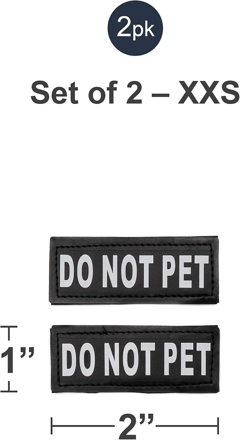 BarkDog reflective 'Do Not Pet' dog patches, set of 2
