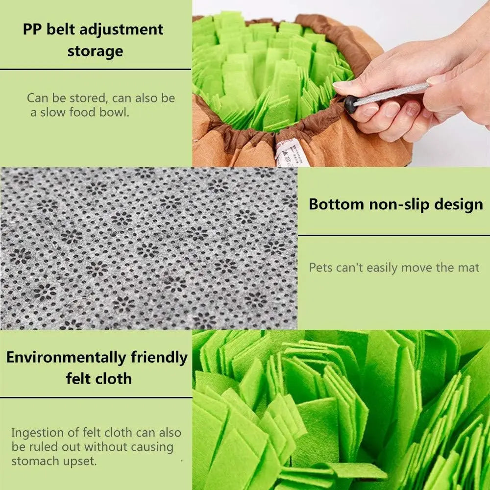 BarkDog Snuffle Mat for Dogs — Interactive Foraging Feeder
