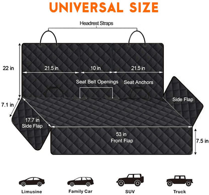 BarkDog waterproof dog car seat cover for back seats