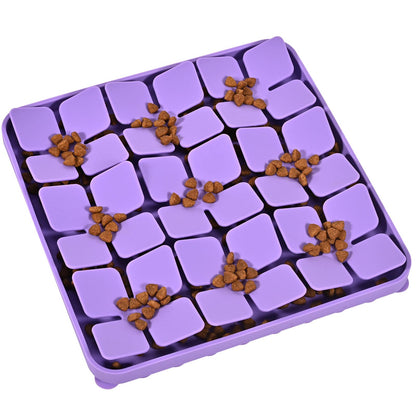 OurMiao Silicone Snuffle Mat for Dogs Interactive Dog Puzzle Feeder Sniffing Mat Dog Licking Mat Enrichment Puzzle Mat for Small Medium Large Breed Dogs Rabbit (Purple)