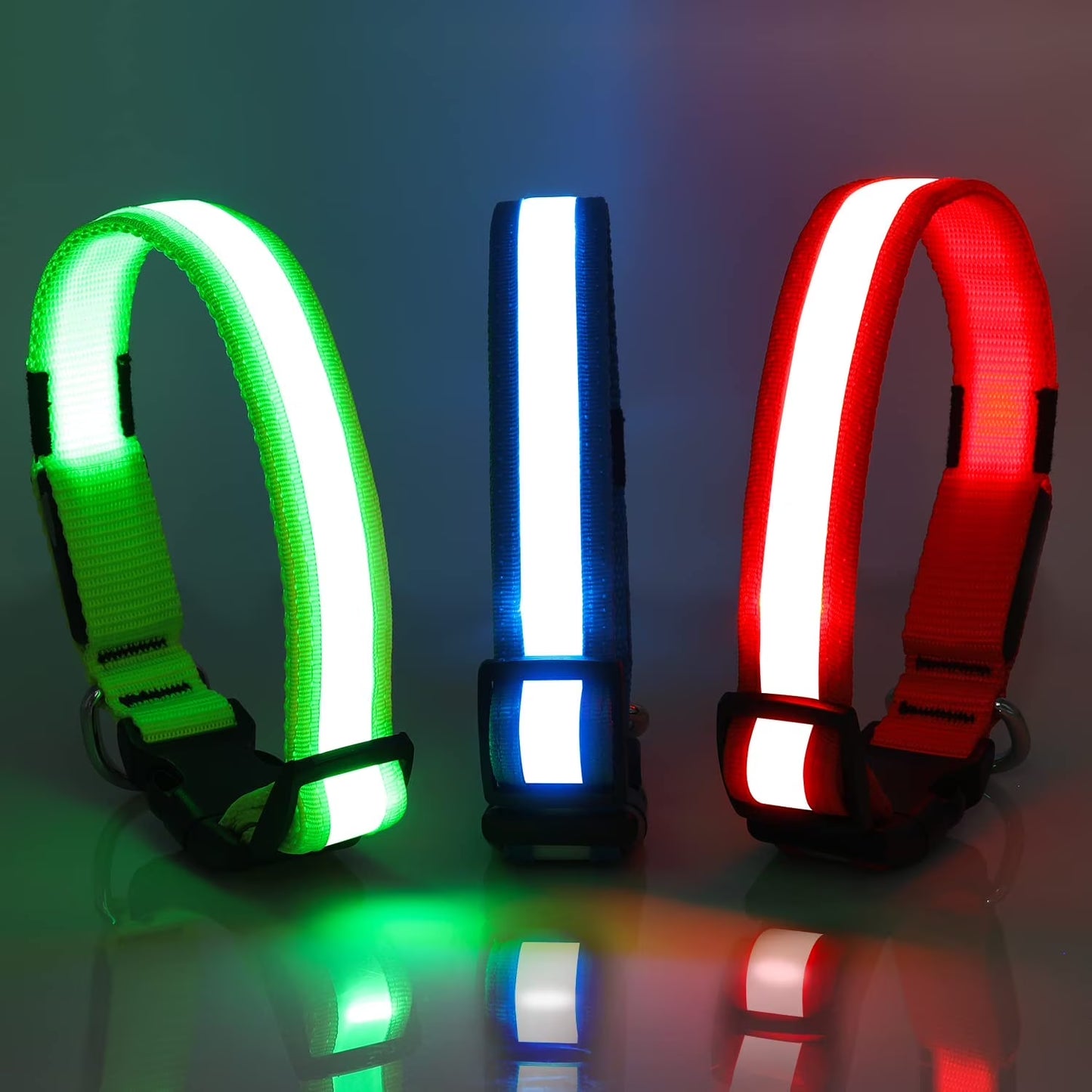 BarkDog USB rechargeable LED dog collar for safe night walks