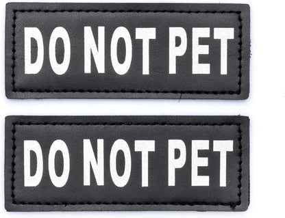 BarkDog reflective 'Do Not Pet' dog patches, set of 2