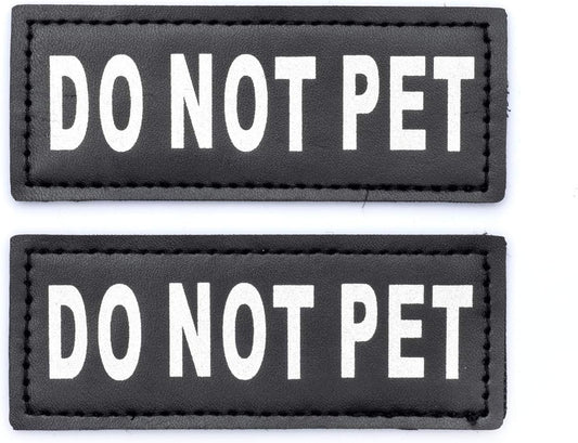 BarkDog reflective 'Do Not Pet' dog patches, set of 2
