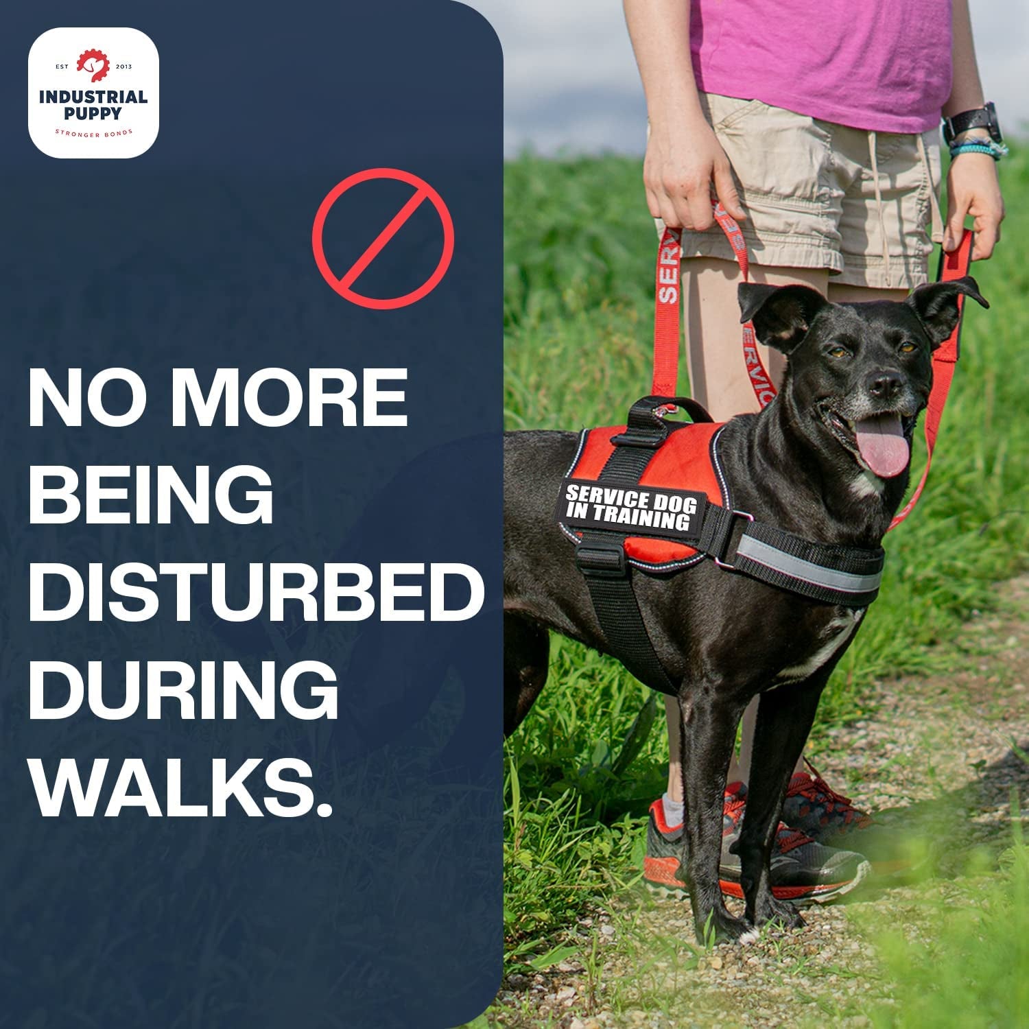 BarkDog reflective 'Do Not Pet' dog patches, set of 2